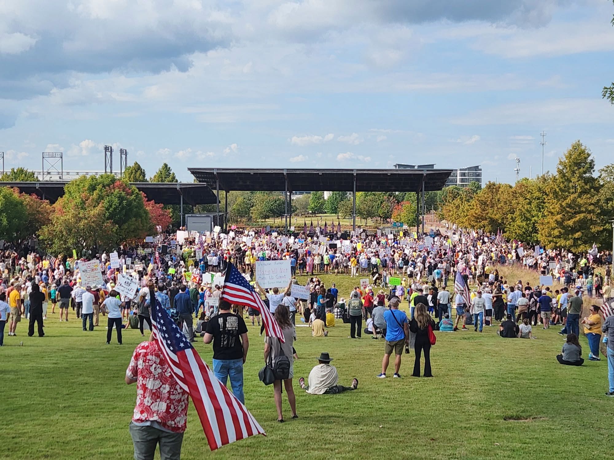 No Kings protests in Birmingham, Alabama. (Photo courtesy Birmingham Indivisible)