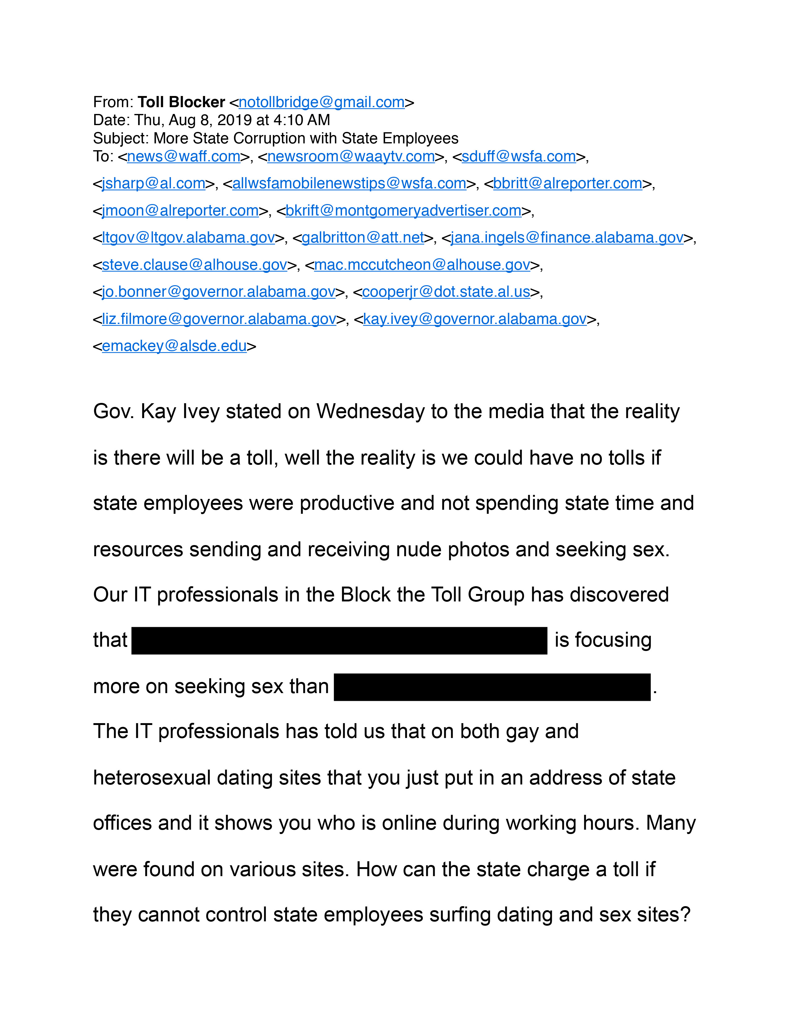 Another Toll Email